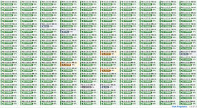 Pragmatos andon wall: a grid of machine tiles, most green, a few amber and grey